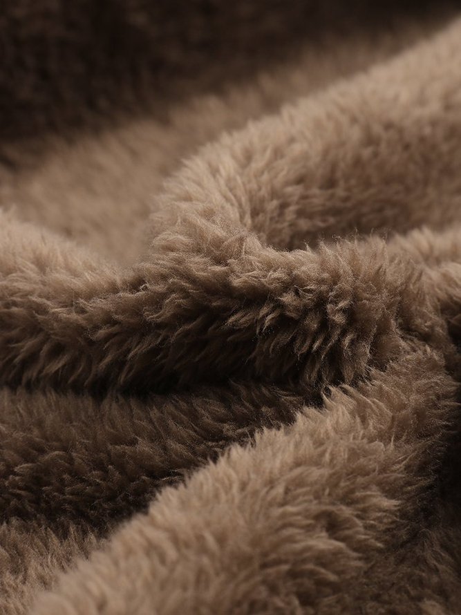 Long Sleeve Casual Hoodie Winter Teddy Bear Printed Warm Coat